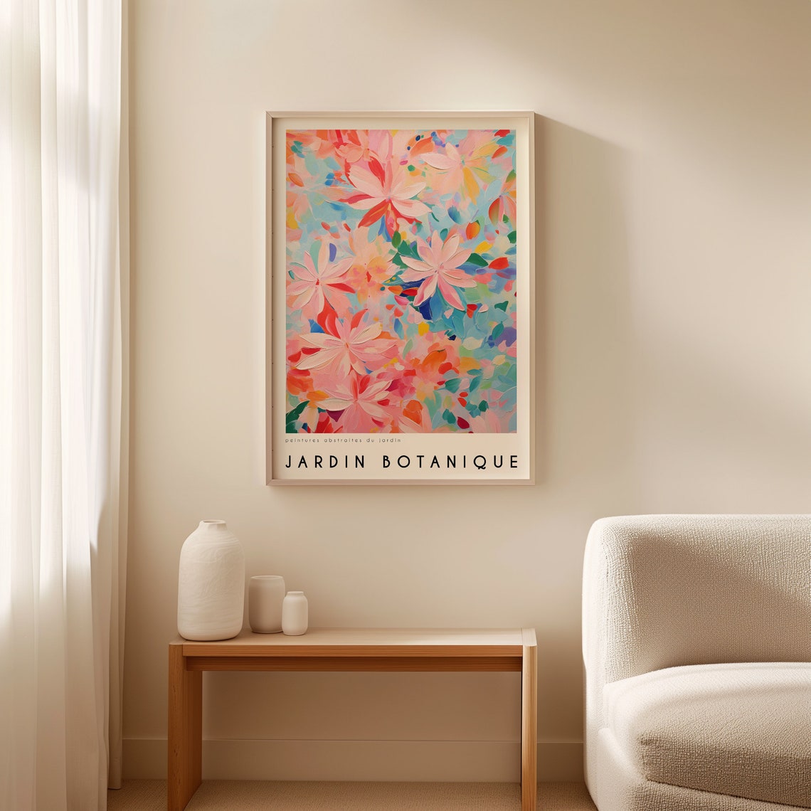 Jardin Botanique Abstract Garden Paintings Pastel Floral Art Poster - Image 2