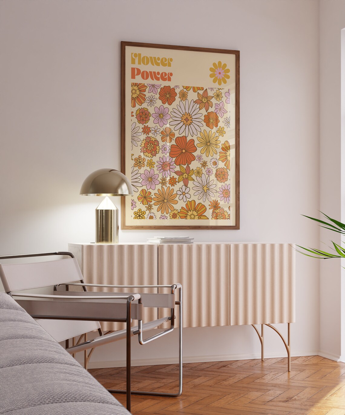 Retro Flower Poster Poster Retro Art Poster 70s Aesthetic Flower Market Style Poster 60s Hippie Flowers Colourful Groovy Poster R040 - Image 2