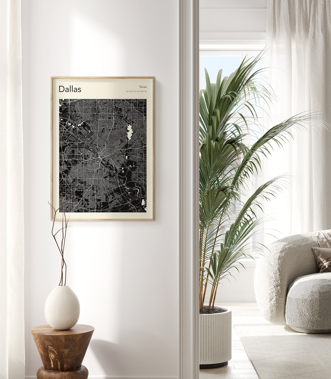 Dallas Tx Map Print, Color Dallas Travel Poster - Image 2