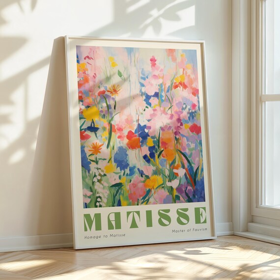 Matisse Homage Colorful Wildflower Fauvism Botanical Art Print