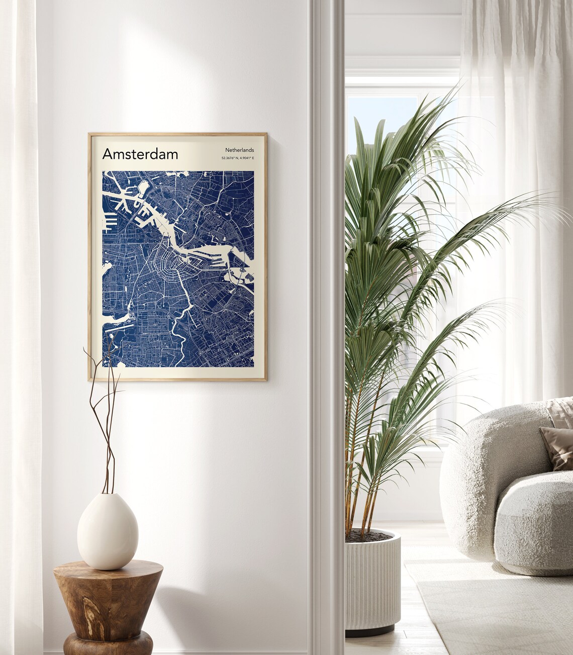 Amsterdam City Map, Travel Poster Wall Art Print - Image 2