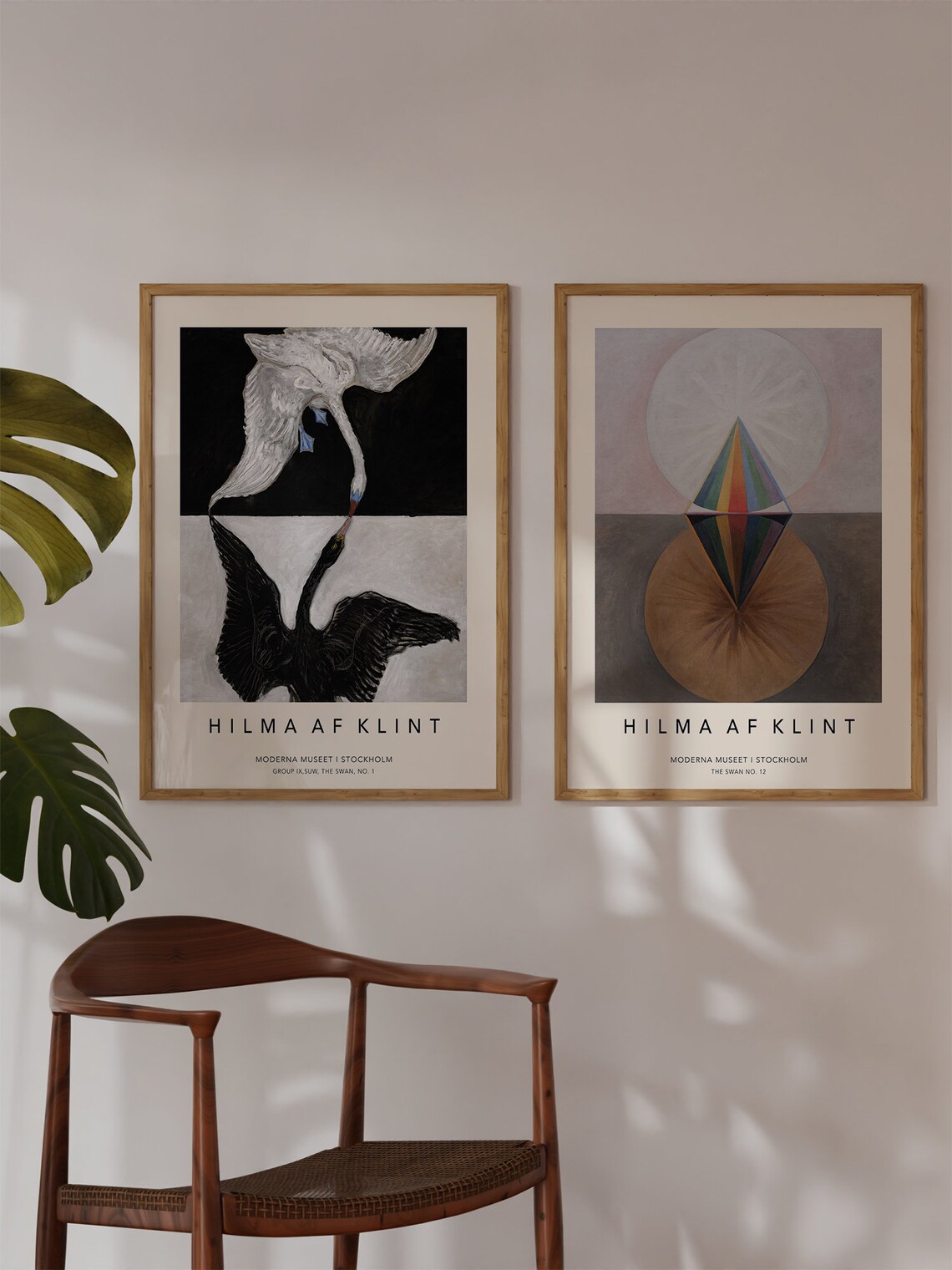 Hilma Af Klint The Swan No 1 Black And White Abstract Art Poster - Image 2