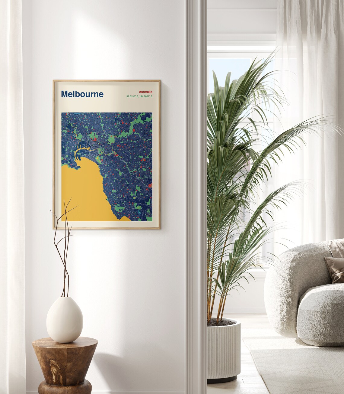 Melbourne Colour Map, Modernist Travel Poster - Image 2