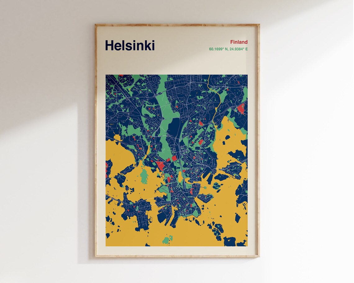 Custom City Map Poster, Modern Colour Design - Image 3