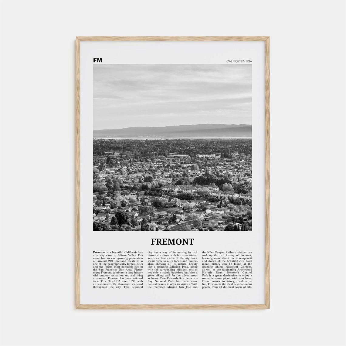 Fremont Print Black And White Fremont Wall Art Fremont Poster Fremont Photo Fremont Wall Decor California Usa United States