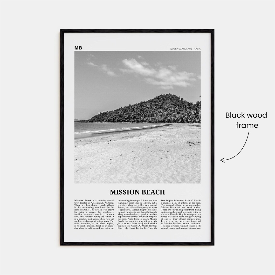 Mission Beach Black And White Photo, Australia - Image 3