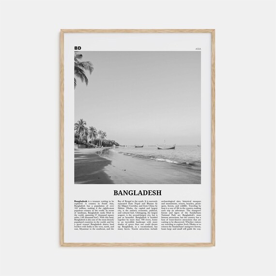 Bangladesh Black And White Travel Wall Poster