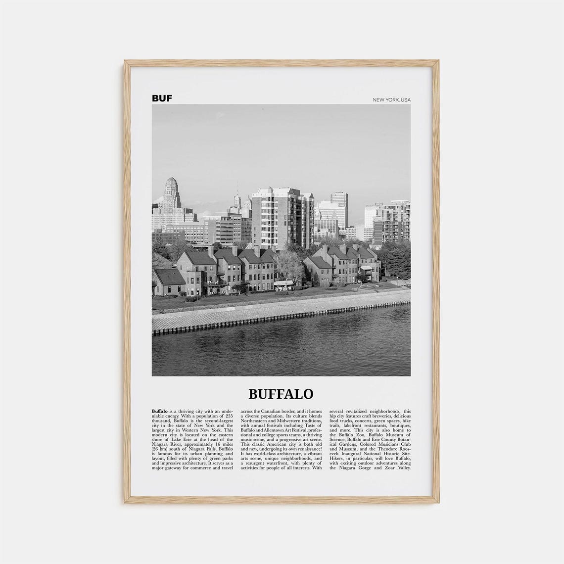 Buffalo Print Black And White No 2 Buffalo Wall Art Buffalo Poster Buffalo Photo Buffalo Decor New York Usa United States America