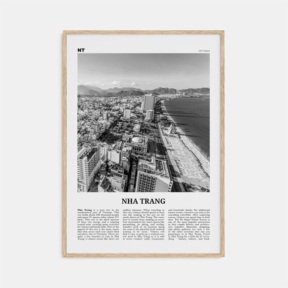 Nha Trang Black and White Travel Poster, Vietnam