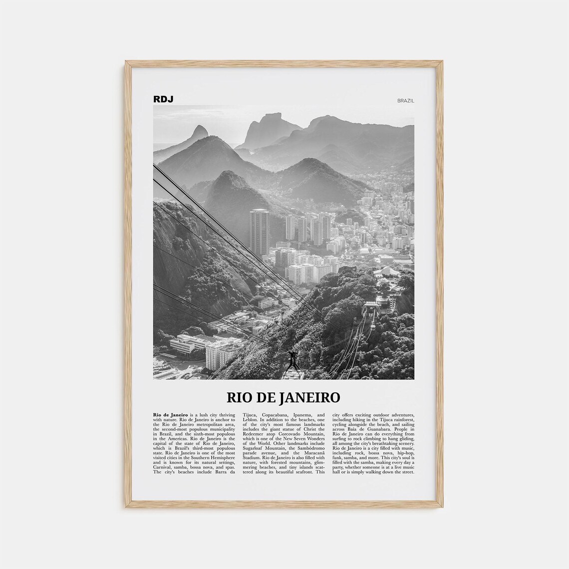 Rio De Janeiro Black And White No. 3 Poster