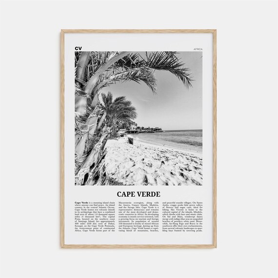 Cape Verde No. 1 Black and White Travel Poster