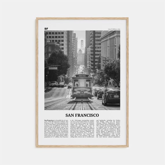San Francisco Black And White Photo Art Print