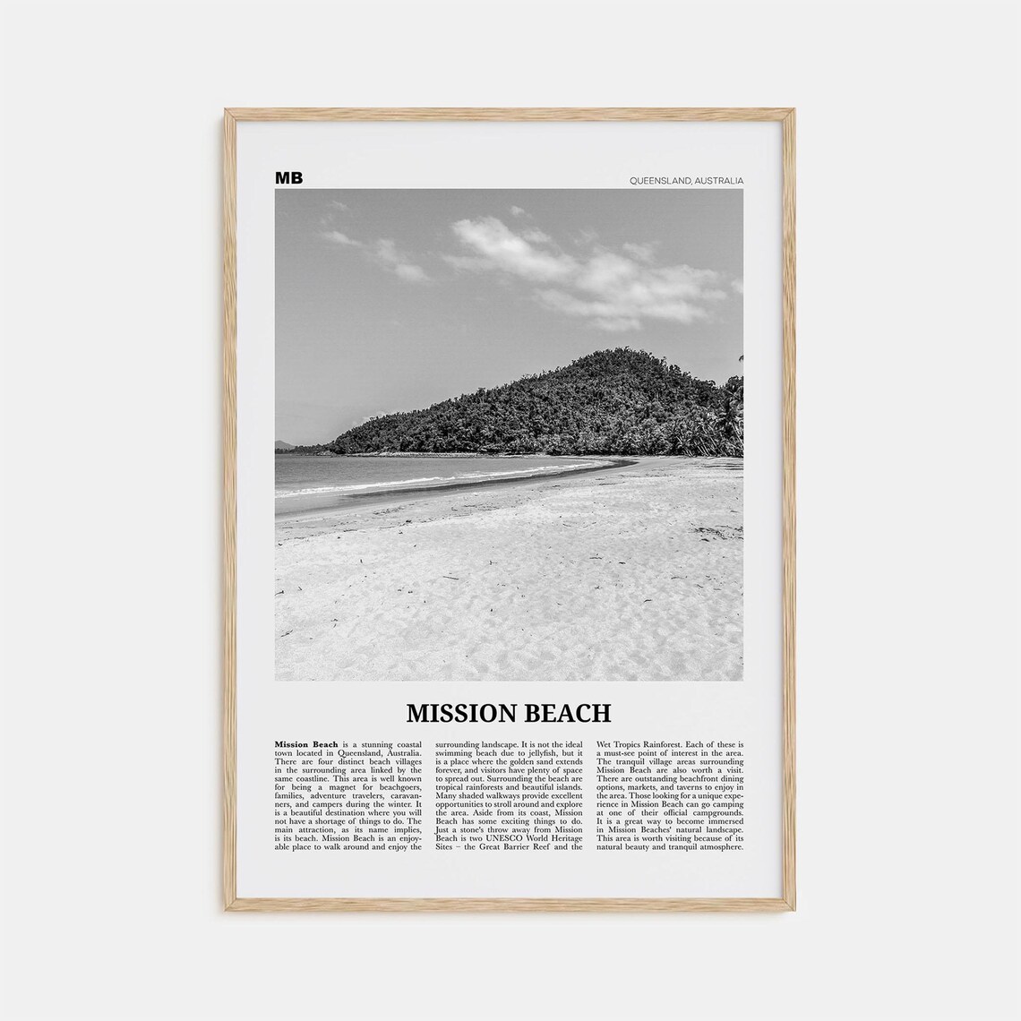 Mission Beach Black And White Photo, Australia