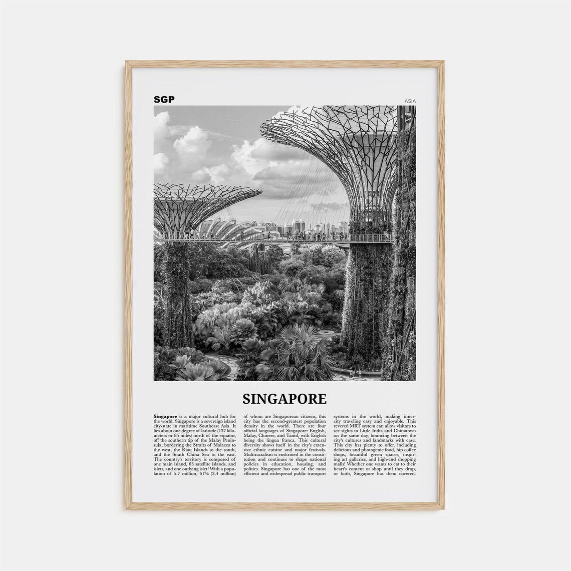 Singapore Print Black And White No 4 Singapore Wall Art Singapore Poster Singapore Photo Singapore Wall Decor Malay Malaysia Asia