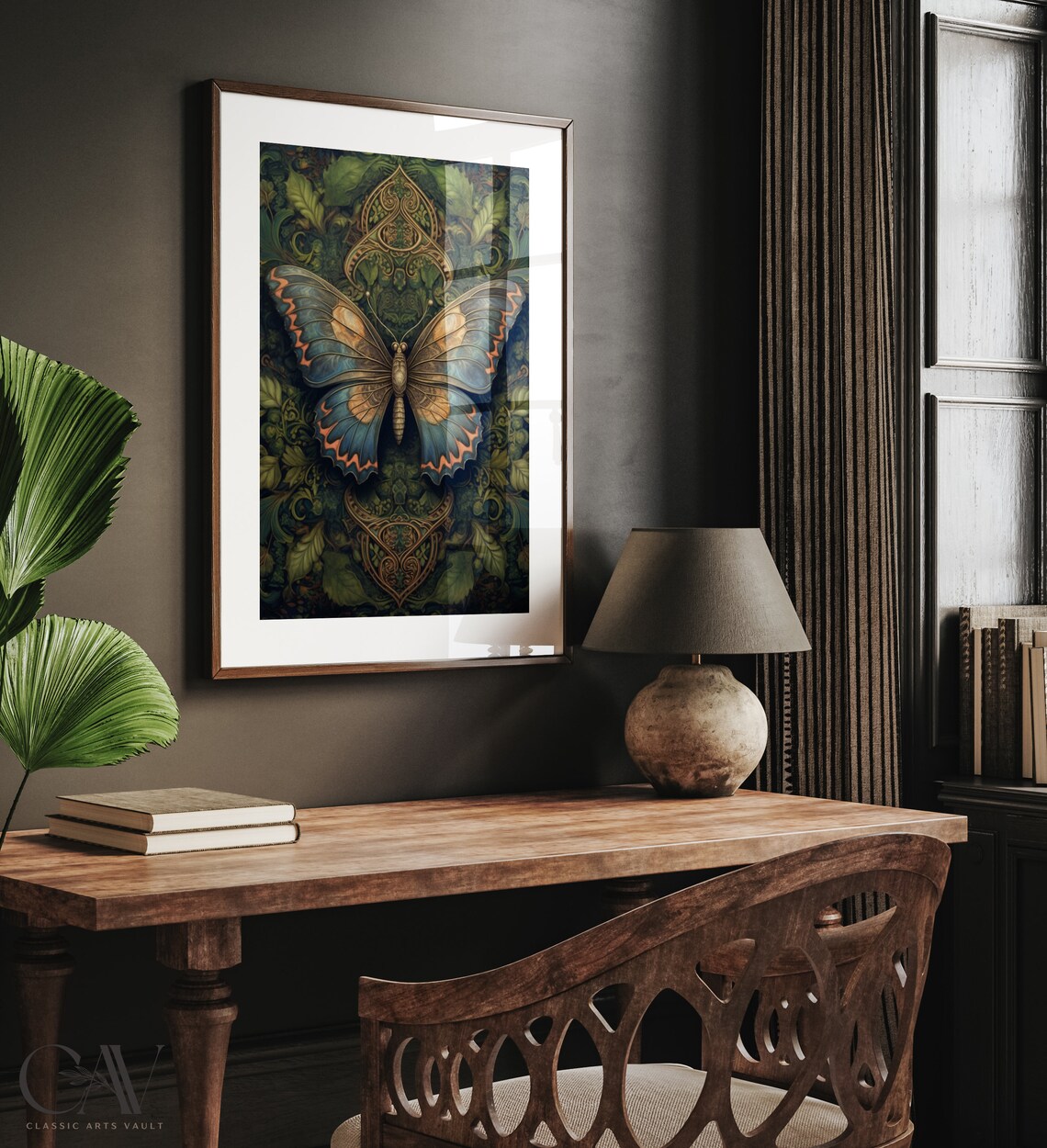 William Morris Inspired Butterfly Art Print, Botanical Decor - Image 4