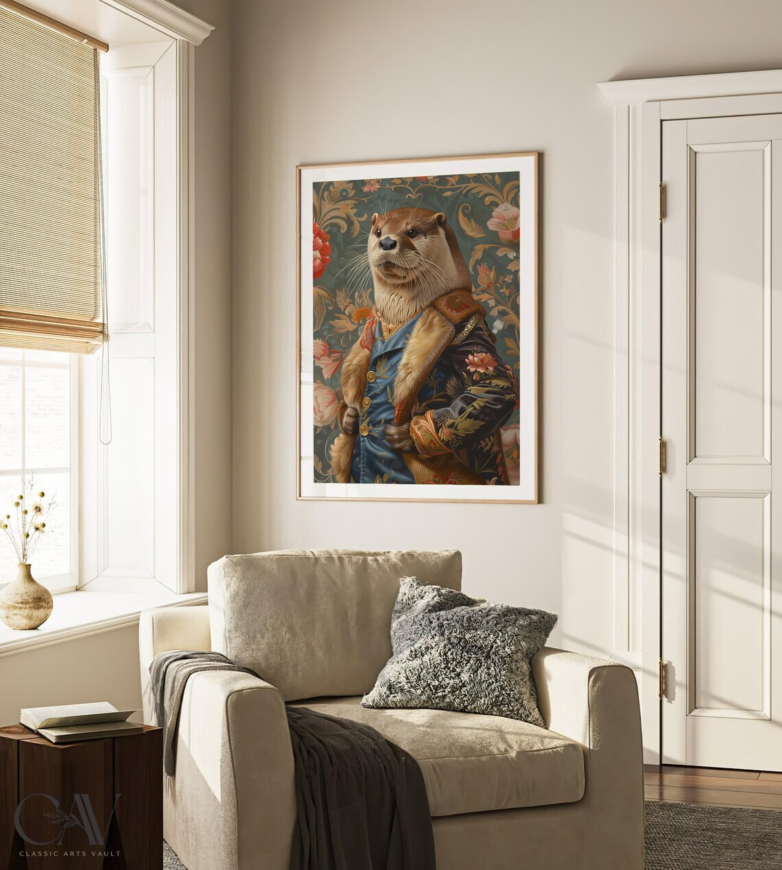 Otter Royal Renaissance Portrait Vintage Art Print - Image 2