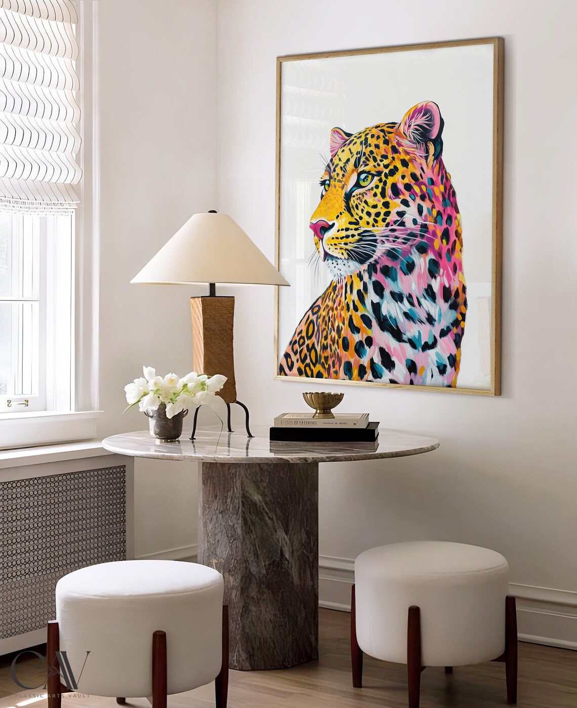 Colorful Leopard Portrait Modern Pop Art Wildlife Animal Poster - Image 4