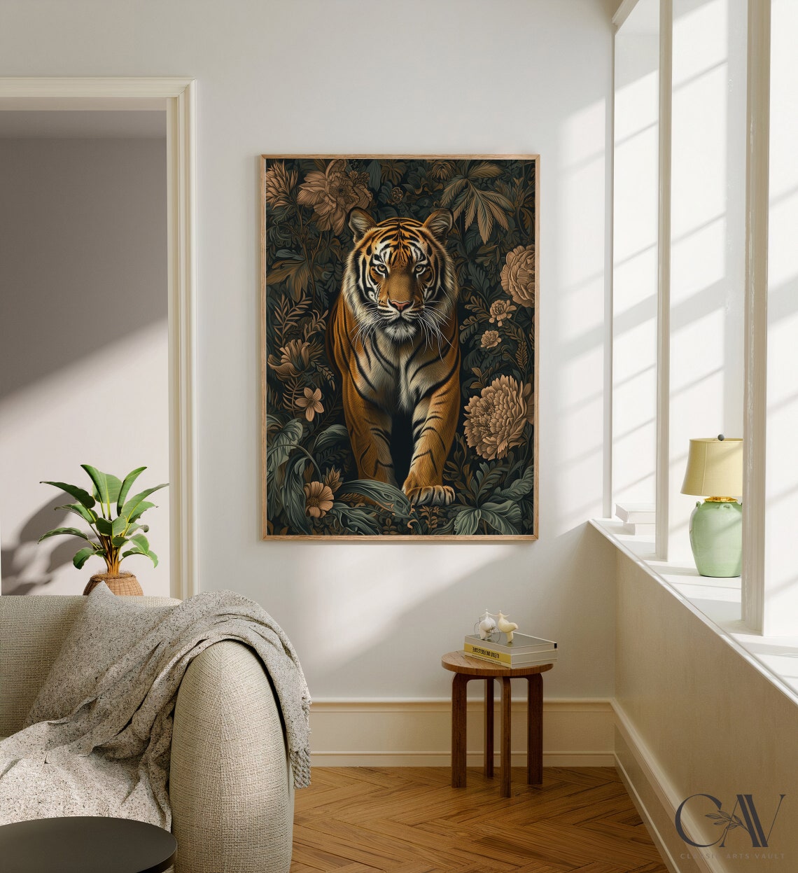 William Morris Inspired Tiger Art Print - Image 2