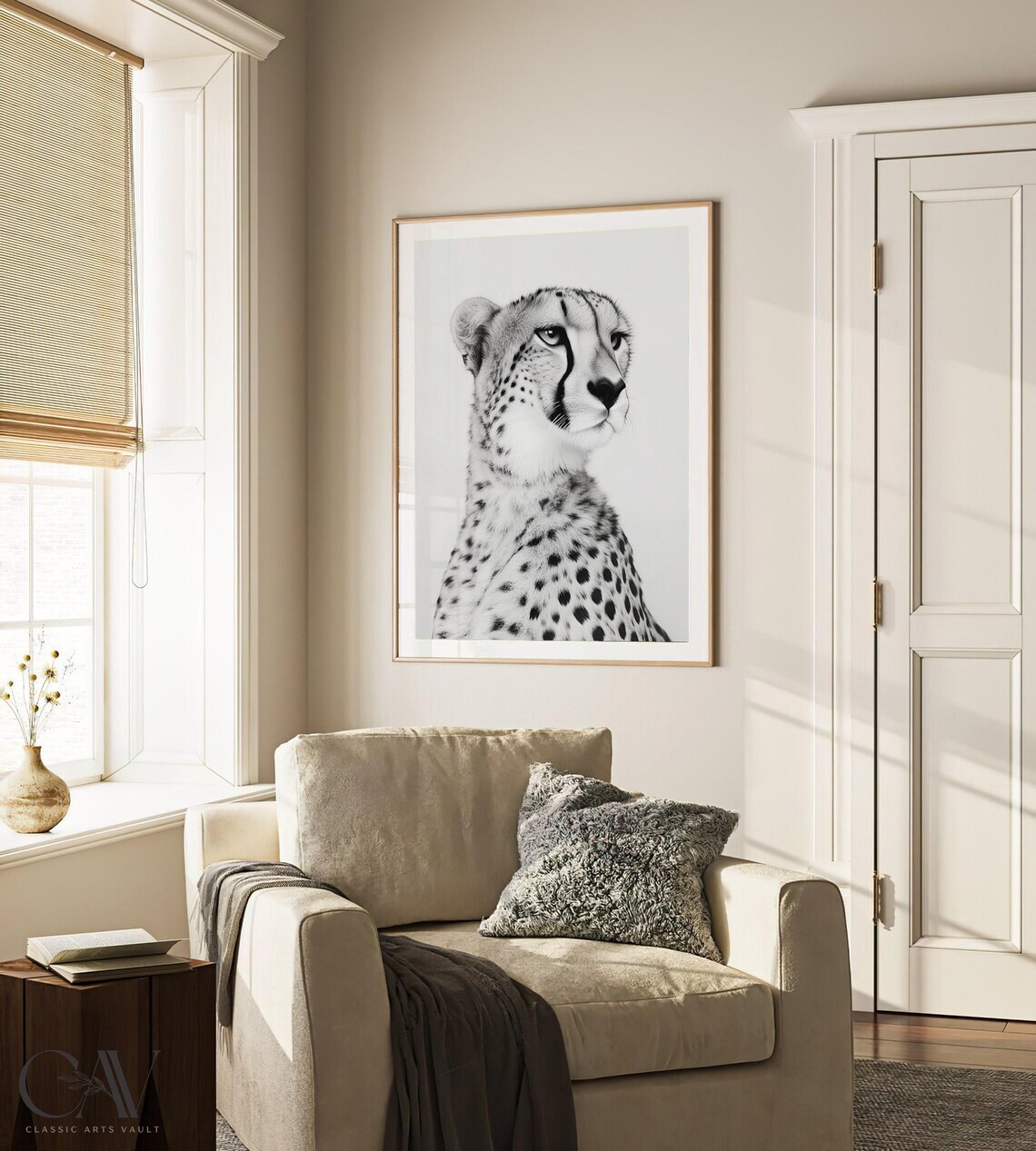 Cheetah Fashion Magazine Inspired Poster Animal Portrait Photography Print Funny Bathroom Decor Large Wall Art 2758 - Image 3