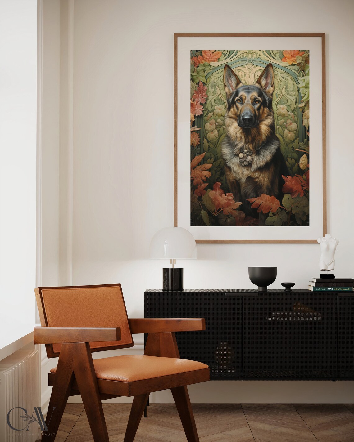 German Shepherd Dog Portrait In Autumn Leaves Archway Poster - Image 5