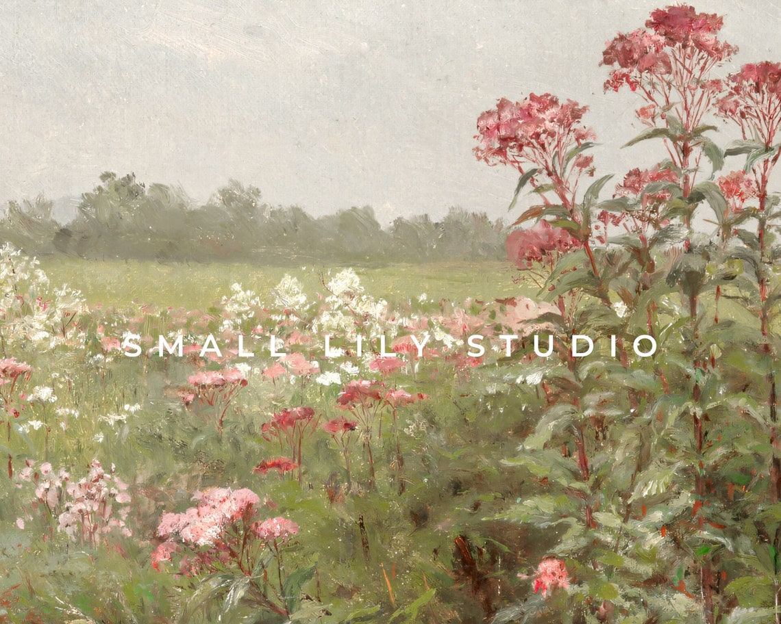 Frame Tv Art Pink Wildflowers Spring Field Of Flowers Tv Art Vintage Meadow Floral Tv Art Cottagecore Tv Art Tv44 - Image 4