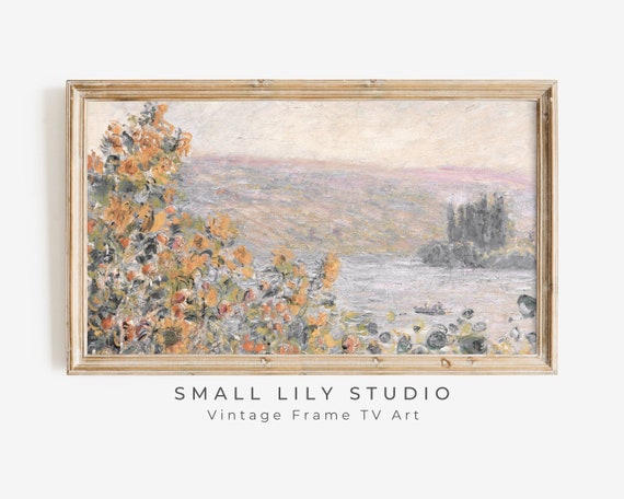 Spring Wildflowers by the Sea, Vintage Floral Art Print