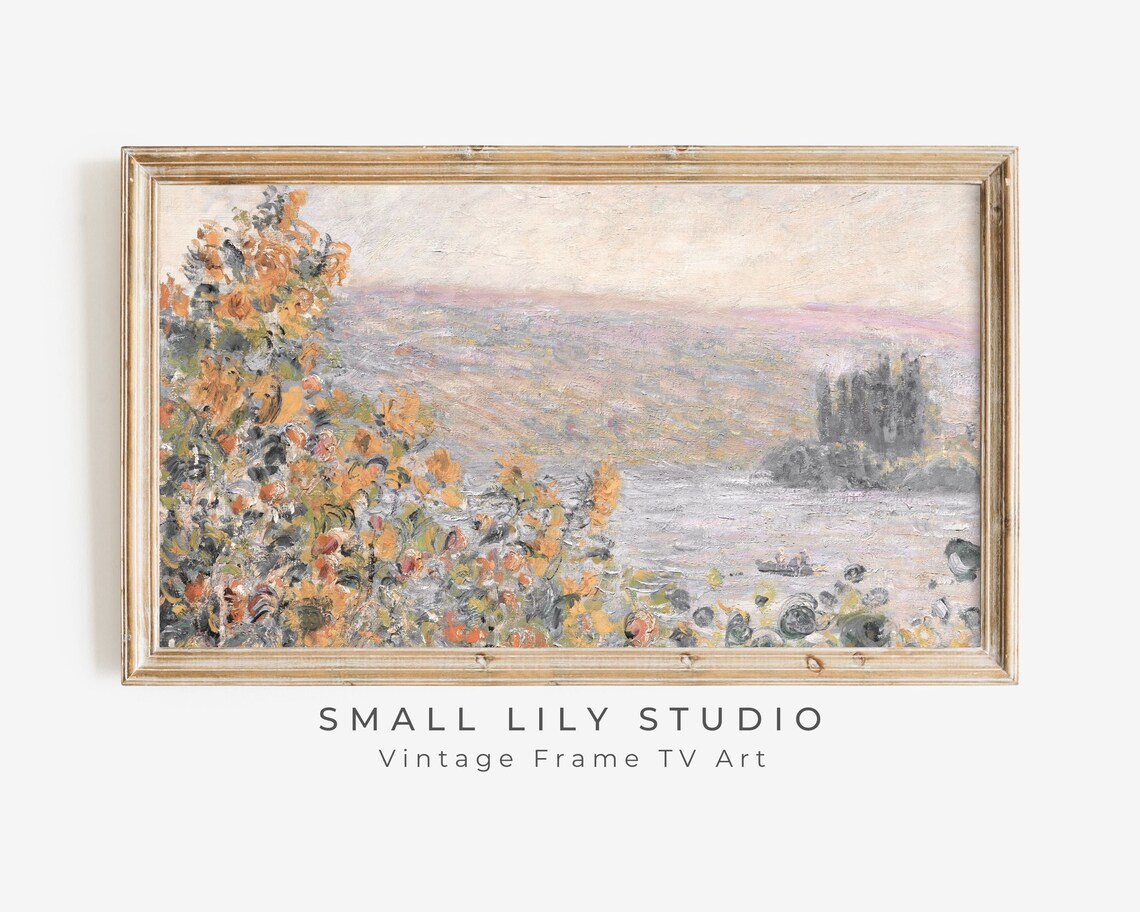 Spring Wildflowers by the Sea, Vintage Floral Art Print