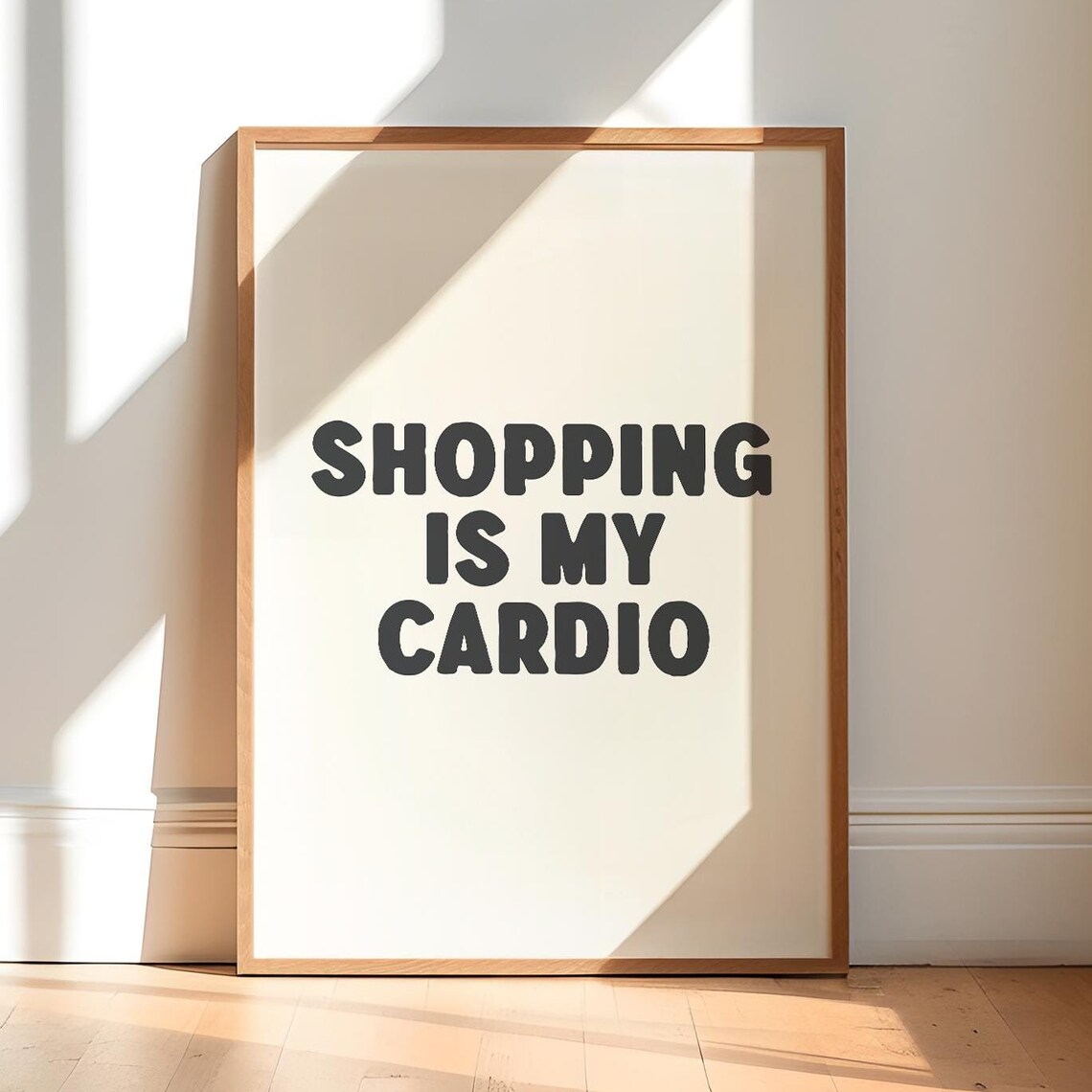 Shopping Is My Cardio Funny Shopping Lover Quote Typography Poster
