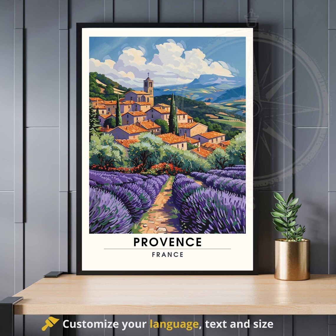 Provence Travel Poster, France Escape Art Print
