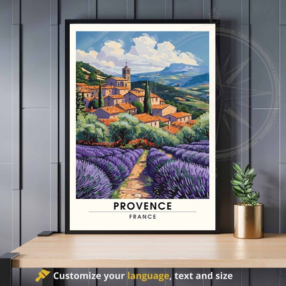 Provence Travel Poster, France Escape Art Print