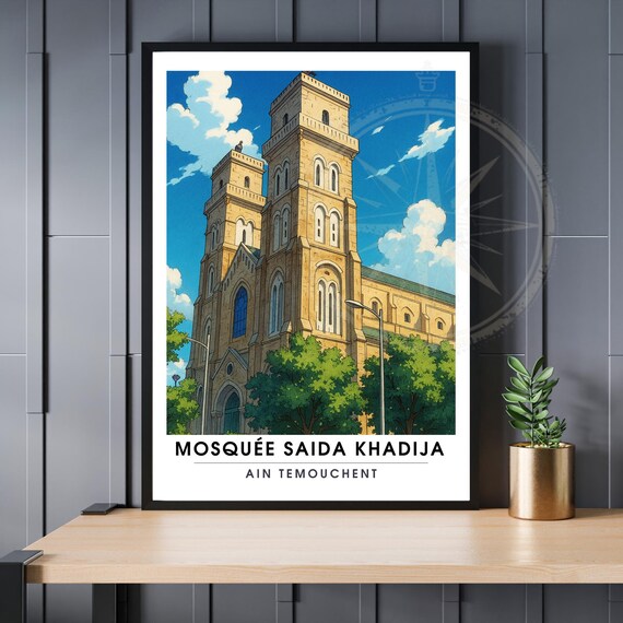 Mosquee Saida Khadija Ain Temouchent Algeria Twin Minaret Mosque Poster