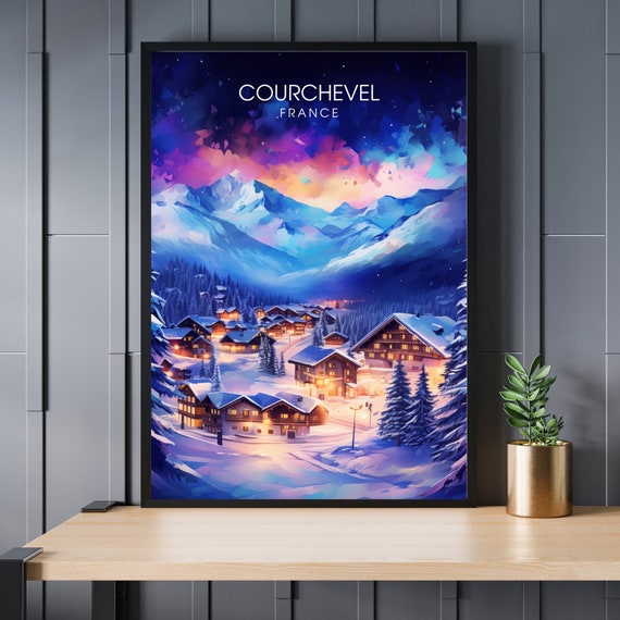 Courchevel Poster Printing Immerse Yourself In The Nighttime Splendor Of