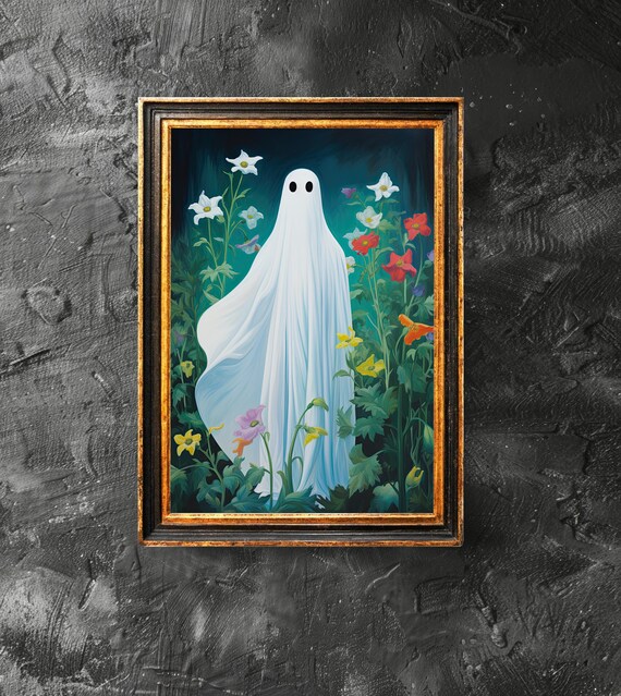 In The Flower Forest Poster Spooky Art Cute Halloween Funny Print