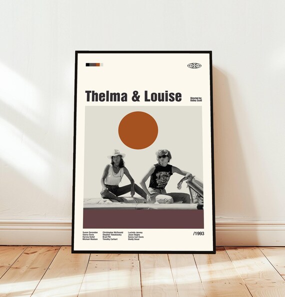 Thelma and Louise 1993 Minimalist Movie Poster with Cast Art
