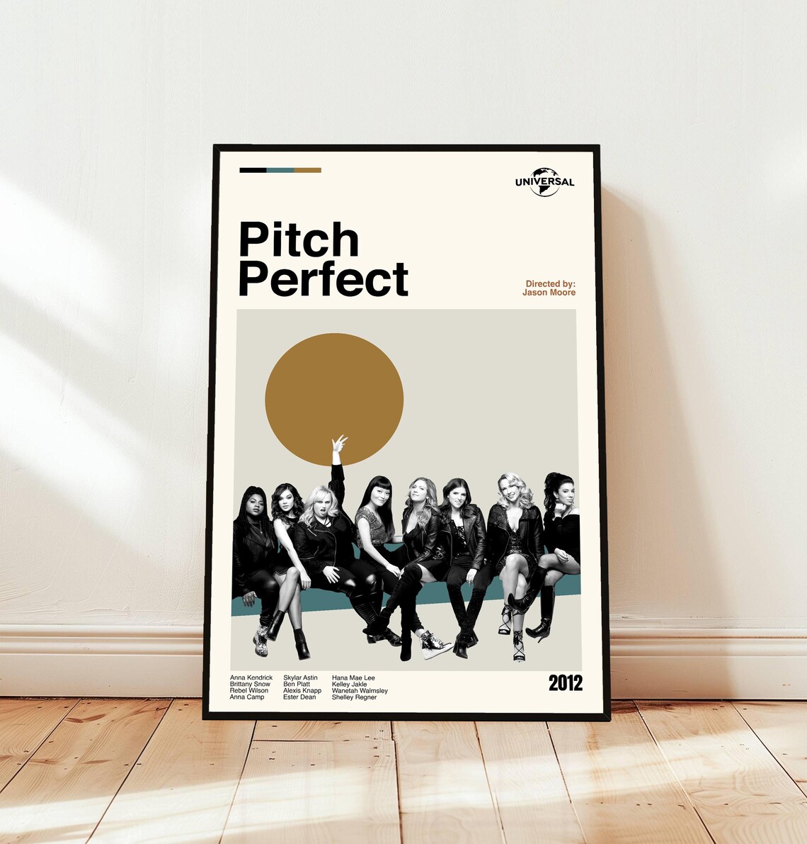 Pitch Perfect 2012 Cast Minimalist Musical Comedy Movie Poster