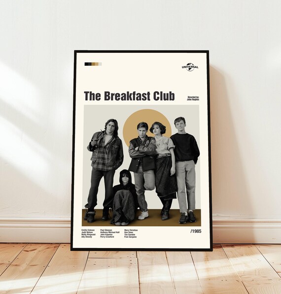 The Breakfast Club 1985 John Hughes Classic Minimalist Movie Poster
