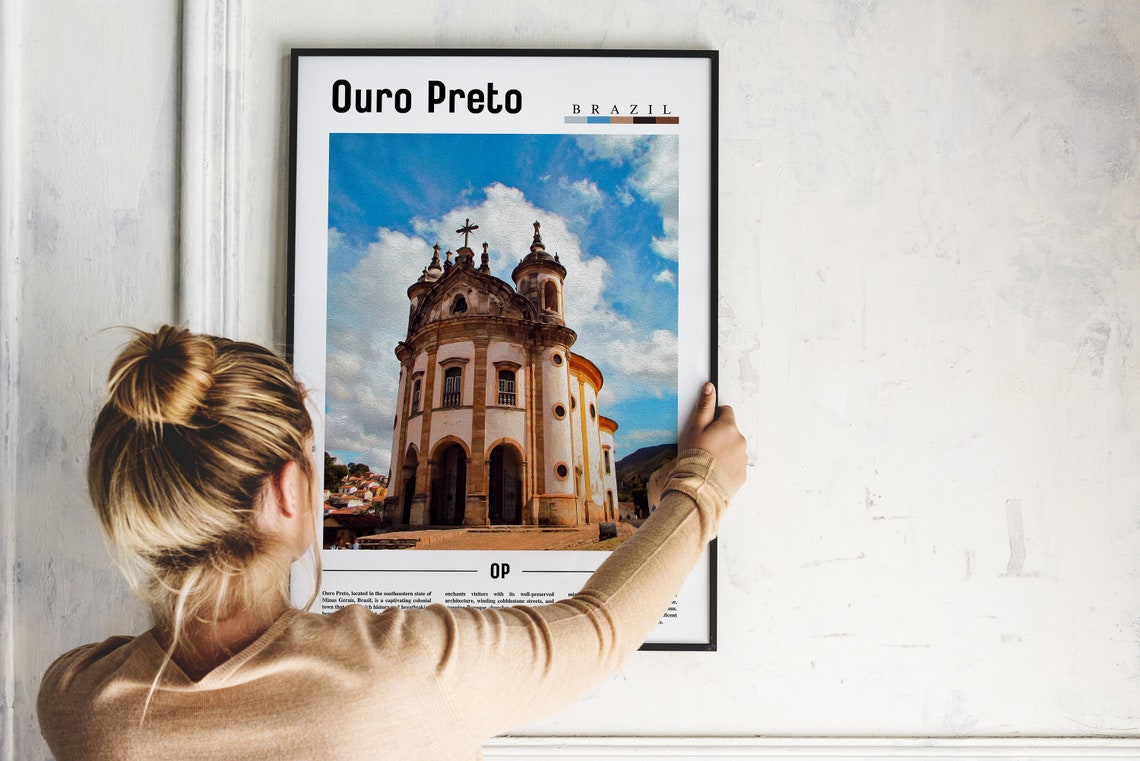 Ouro Preto Poster Ouro Preto Print Ouro Preto Wall Art South America Poster South America Print Travel Poster - Image 2