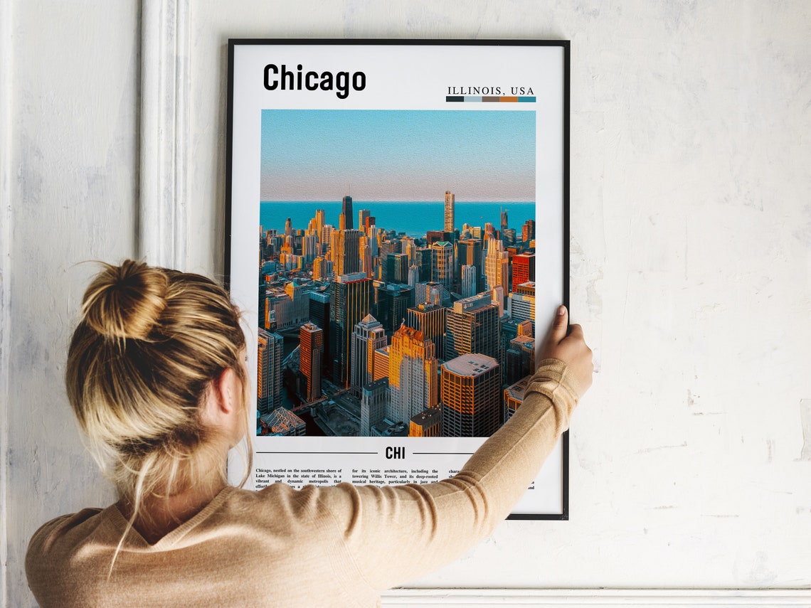 Chicago Print Chicago Poster Chicago Wall Art United States Photo United States Poster United States Print - Image 2