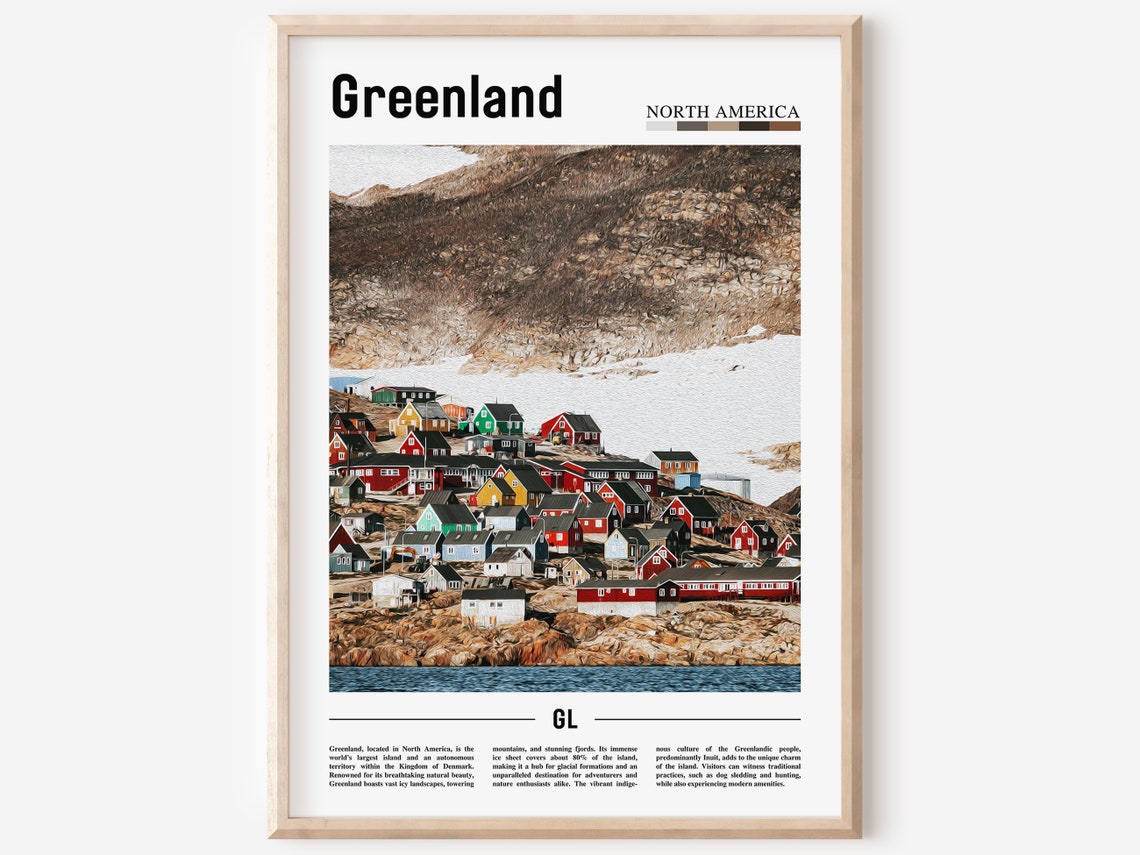 Greenland Poster Greenland Print Greenland Wall Art North America Photo North America Poster North America Print