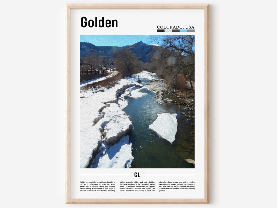 Golden Poster Golden Print Golden Wall Art United States Photo United States Poster United States Print Travel Poster