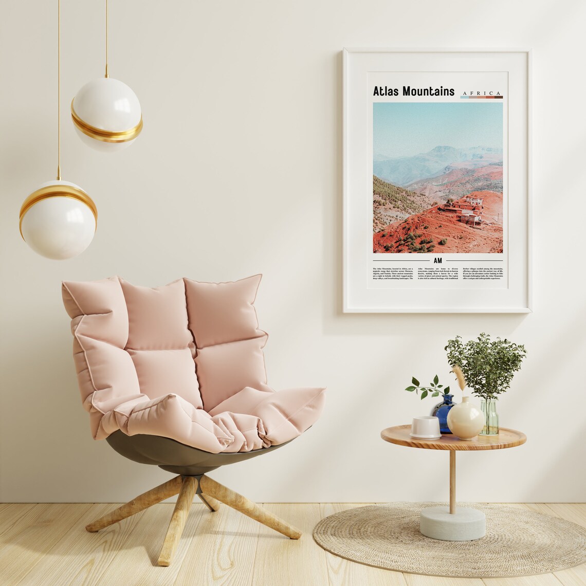 Atlas Mountains Africa Berber Village Red Hillside Photo Poster - Image 3