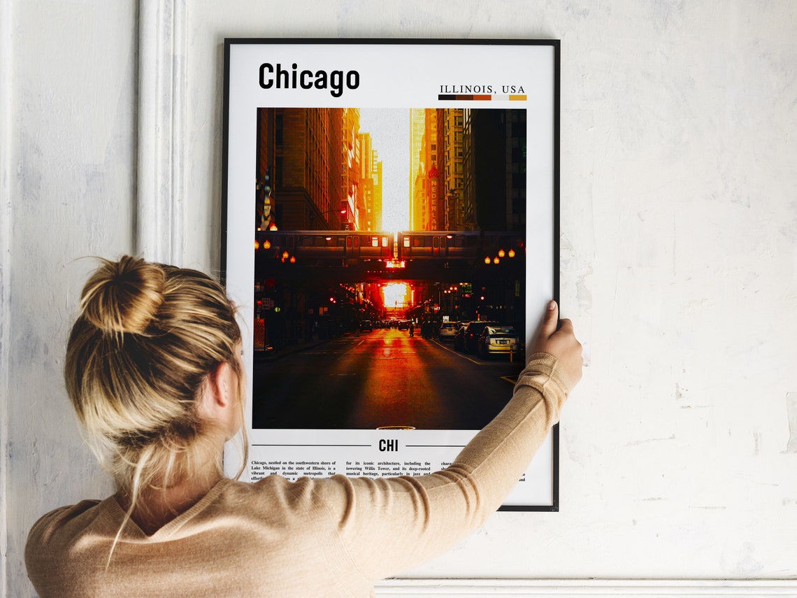 Chicago Print Chicago Poster Chicago Wall Art United States Photo United States Poster United States Print - Image 2