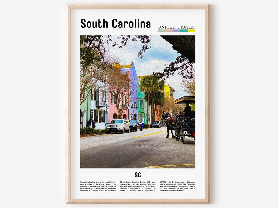 South Carolina Poster South Carolina Print South Carolina Wall Art United States Photo United States Poster United States Print