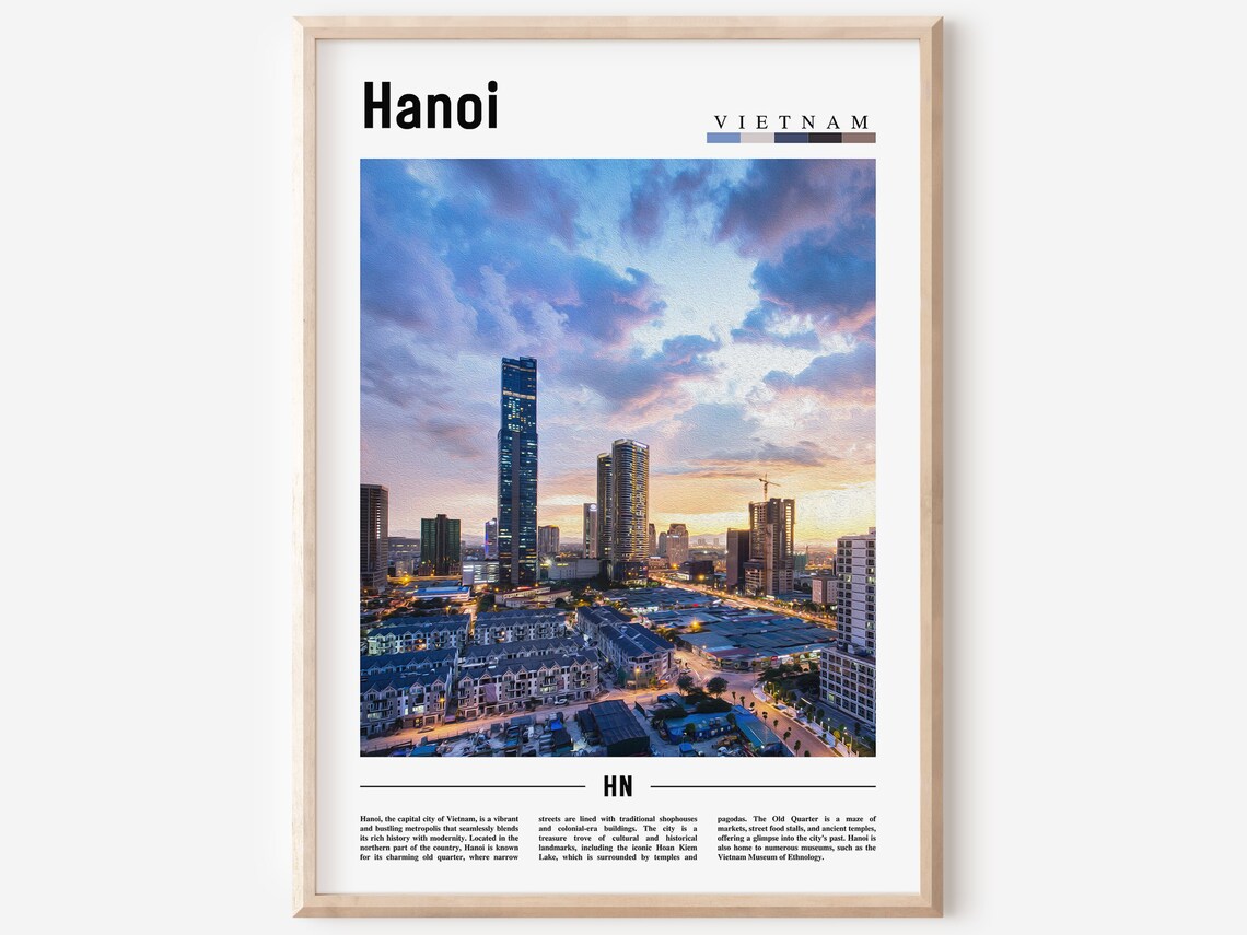 Hanoi Poster Hanoi Print Hanoi Wall Art Asia Print Asia Poster Asia Photo Minimal Travel Poster