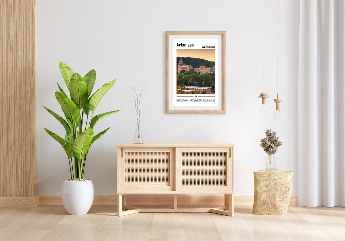 Arkansas Print Arkansas Poster Arkansas Wall Art United States Photo United States Poster United States Print Travel Poster - Image 3