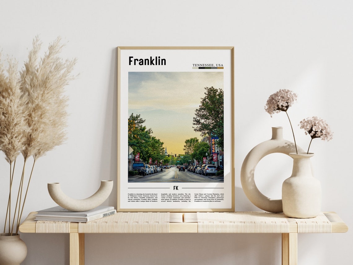 Franklin Poster Franklin Print Franklin Wall Art United States Photo United States Poster United States Print Travel Poster - Image 3