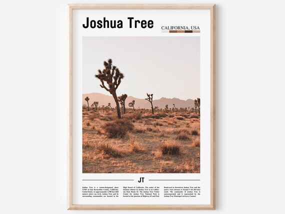Joshua Tree California Desert Landscape at Golden Hour Poster