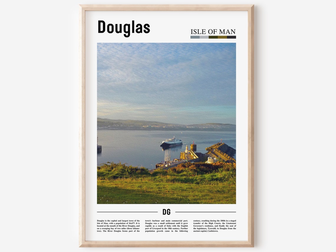 Douglas Print Douglas Poster Douglas Wall Art Minimal Travel Print Minimal City Poster Travel Destination City Print Oil Painting Poster