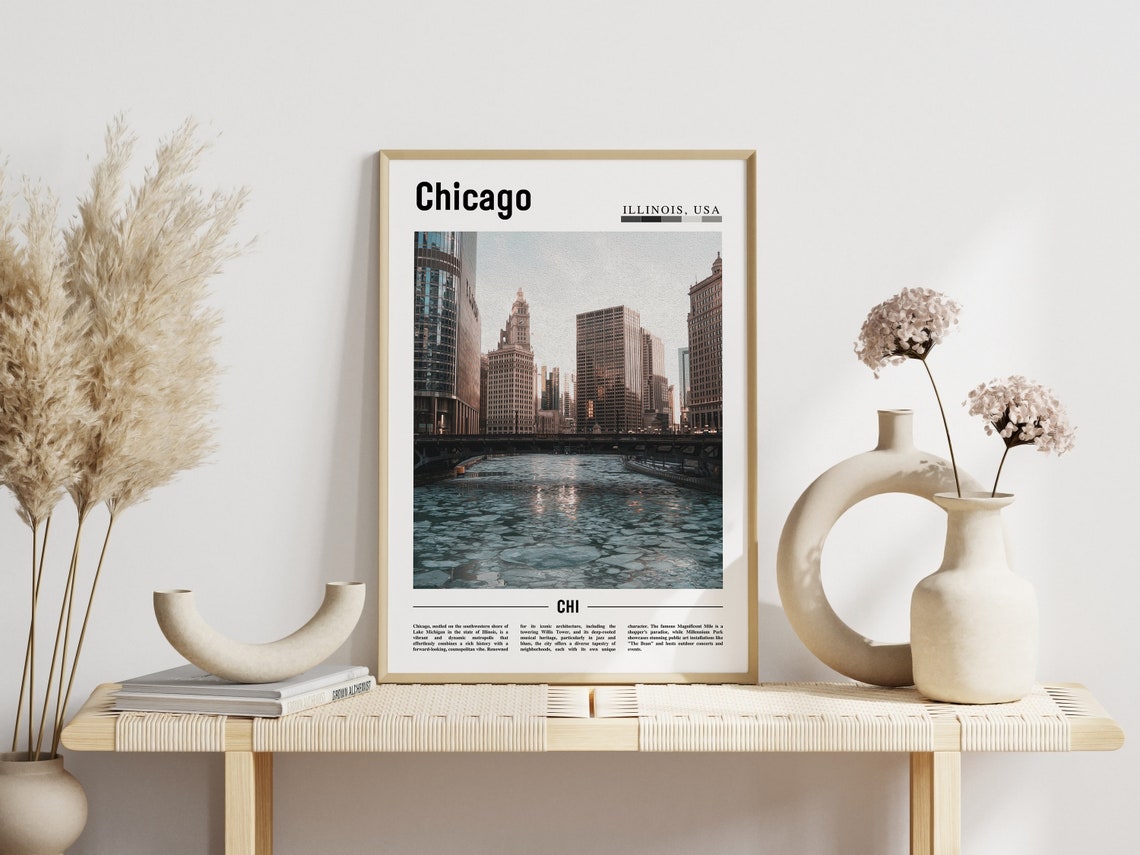 Chicago Print Chicago Poster Chicago Wall Art United States Photo United States Poster United States Print - Image 3