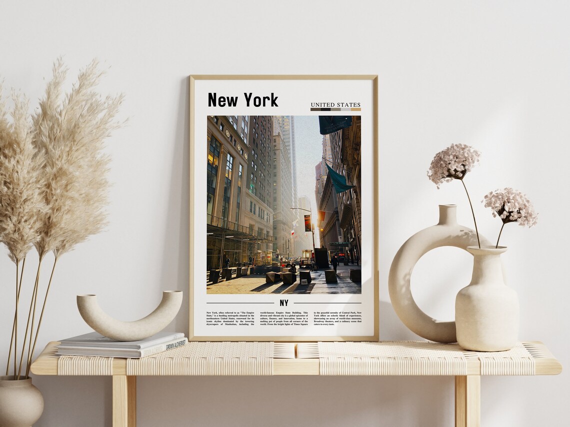 New York Manhattan Street Canyon Morning Sunlight Photo Poster - Image 3